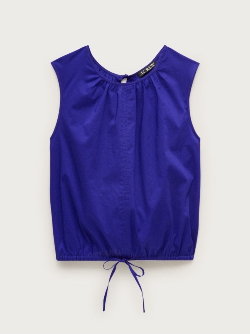 J. Crew Sleeveless Drawstring Tank in Cobalt Blue Size S NWT